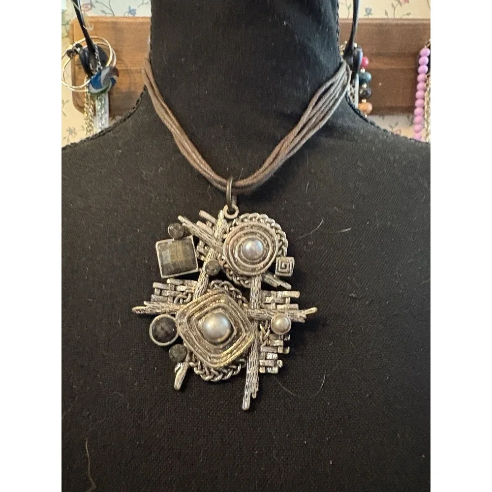 Donna's Curated Boho Eclectic Necklace Collection Layered Mixed Metal 3 Pc Lot